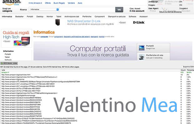 Amazon esempio di cloaking