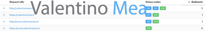 Redirect 301 versioni Dominio