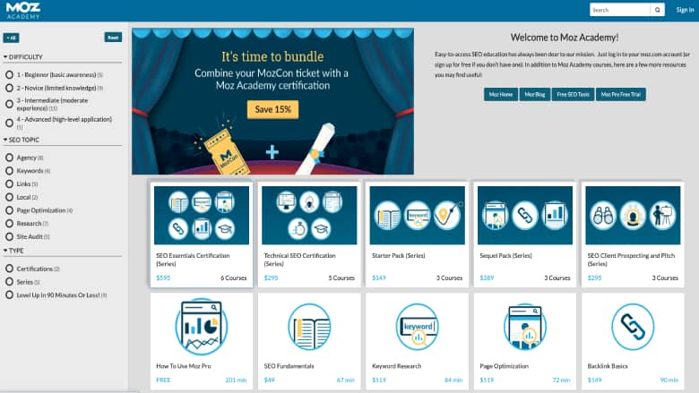 Corso SEO Moz Training