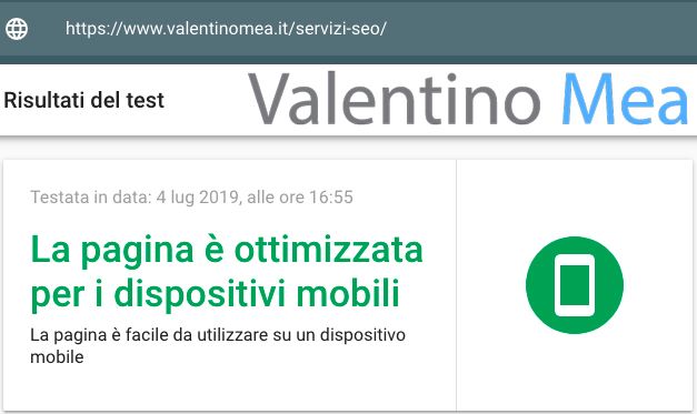 Test ottimizzazione mobile Google