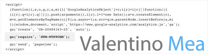 esempio codice Google Analytics con plugin Optimize
