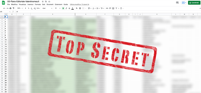 Esempio piano editoriale SEO