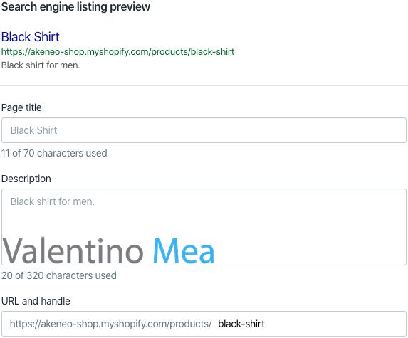 Shopify modifica meta tags