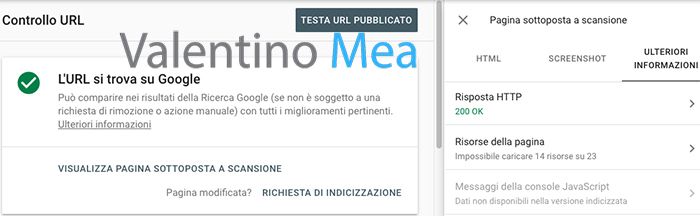 Status Code tramite Google Search Console