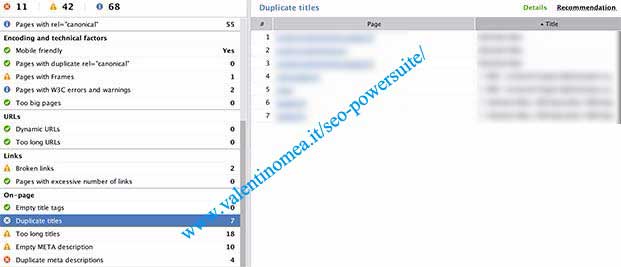 WebSite Auditor site audit