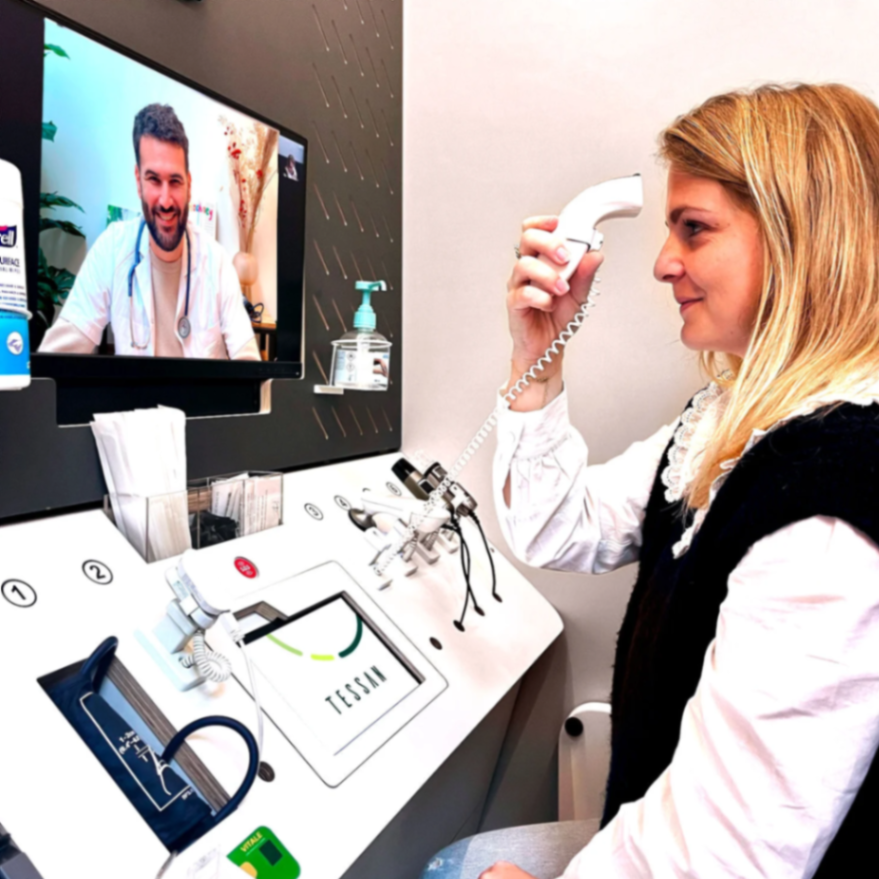 Borne de téléconsultation 