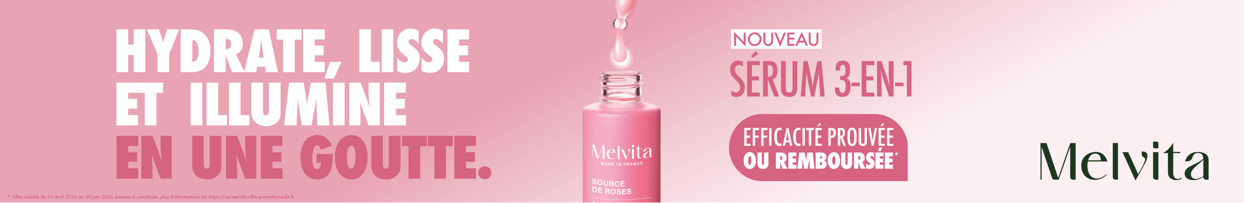 Sérum 3-en-1 Glow Hydra-Repulpant Source de Roses 