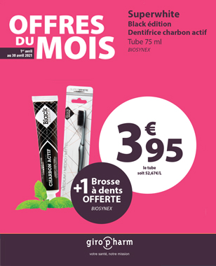 Offre Spéciale SUPERWHITE BLACK EDITION DENTIFRICE CHARBON ACTIF