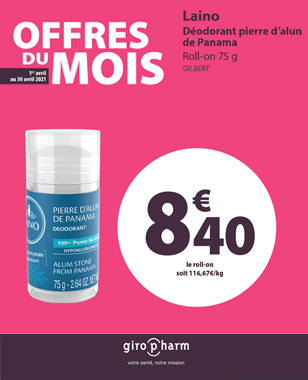Offre Spéciale LAINO DEODORANT PIERRE D'ALUN DE PANAMA
