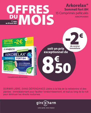Offre Spéciale ARKORELAX SOMMEIL FORT 8H