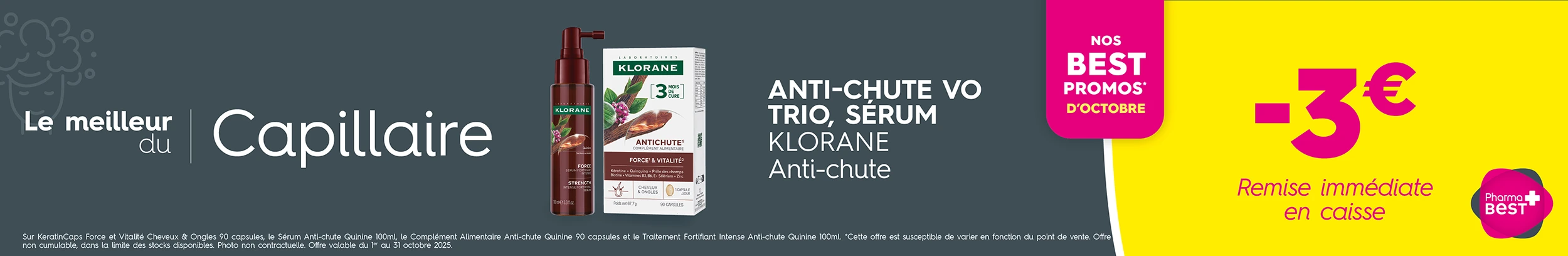 ANTI-CHUTE VO TRIO, SERUM KLORANE