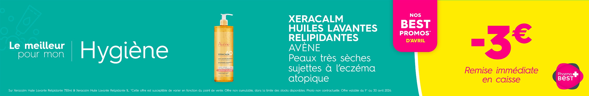 XERACALM HUILES LAVANTES RELIPIDANTES AVENE C&C