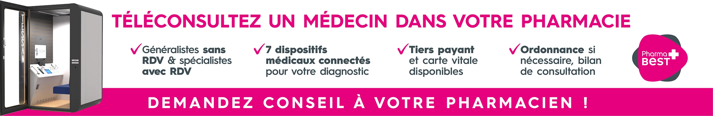 Téléconsultez un médecin dans votre pharmacie