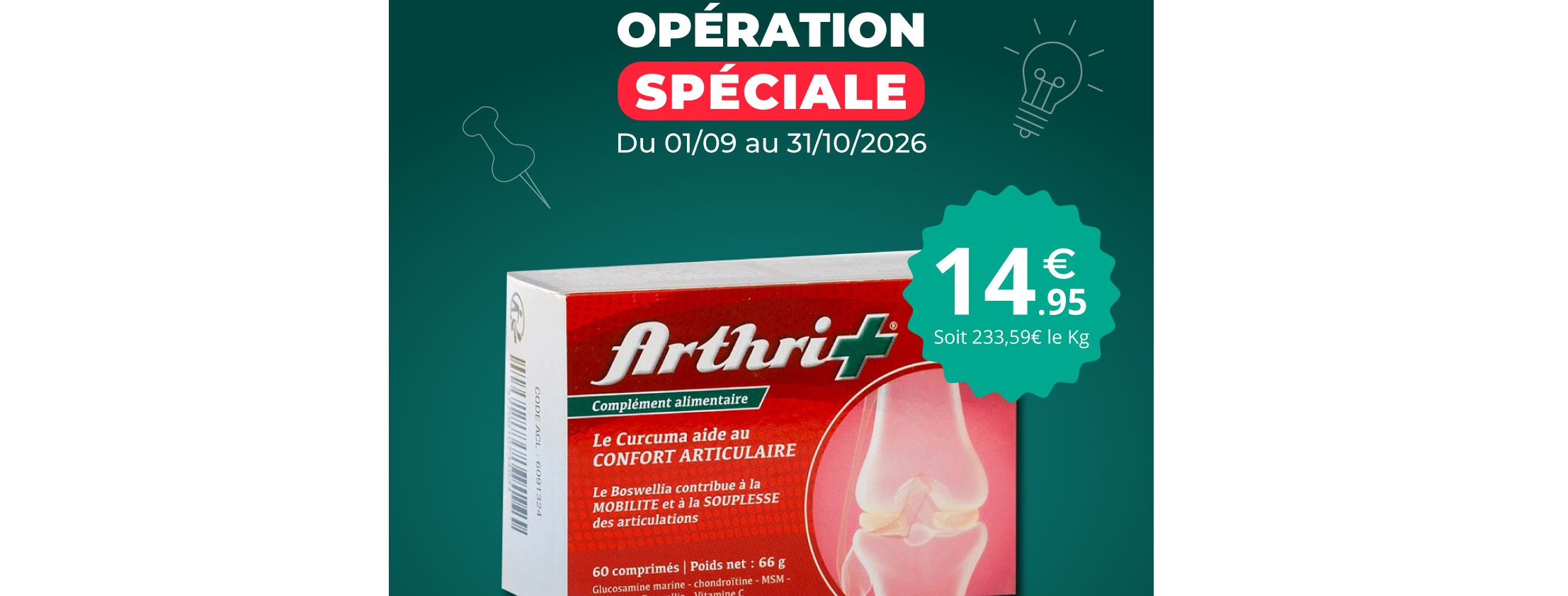 Vita santé ARTHRI + 60 comprimés