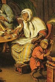 Detail from Monkeys Drinking Coffee