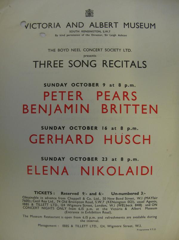 Three Song Recitals flyer