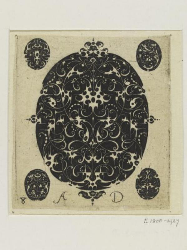 Mongrammist A.D., plate from a suite of designs for goldsmiths in the niello man