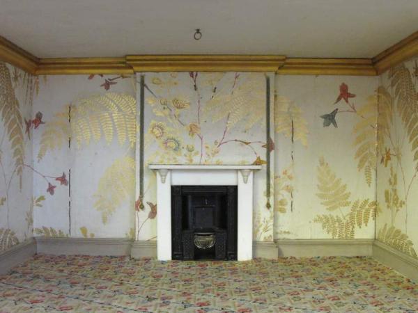 Killer Cabinet. During treatment detail of repairs to the wall. © Victoria and Albert Museum, London.