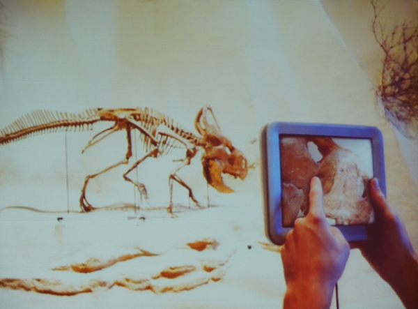 Feedback through changing the physically texture of a screen