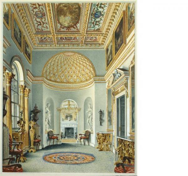 The Gallery at Chiswick. William Henry Hunt. The Gallery, Chiswick House, 1828. Watercolor. © Devonshire Collection, Chatsworth.