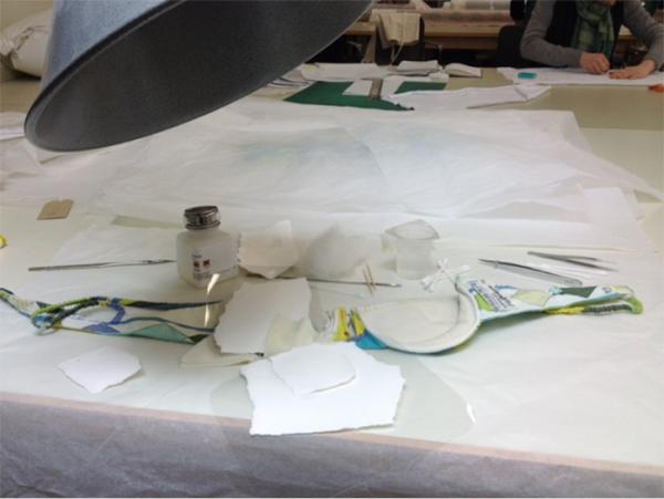 A low suction vacuum ensured the last of the powder was removed. © Victoria and Albert Museum, London. 