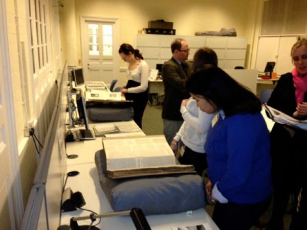 Johns Hopkins University students and their instructor, Earle Havens