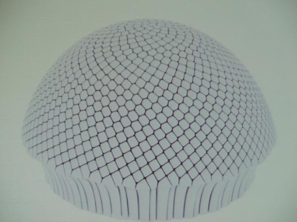3D-printed fibonacci pattern array of digitally controlllable elements in a lens for a toy eye
