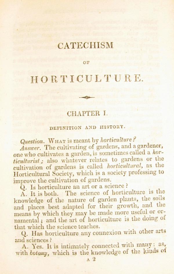 Catechism of horticulture