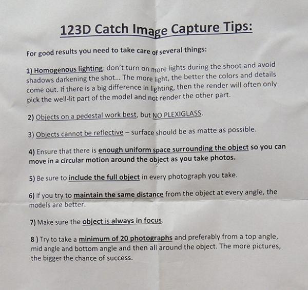 Simple tips for 3D scanning