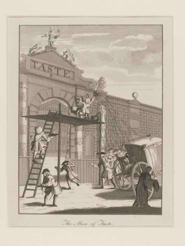 Anonymous print, 'Taste, or Burlington-gate', etching, 1732