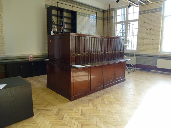 The unit in its new home