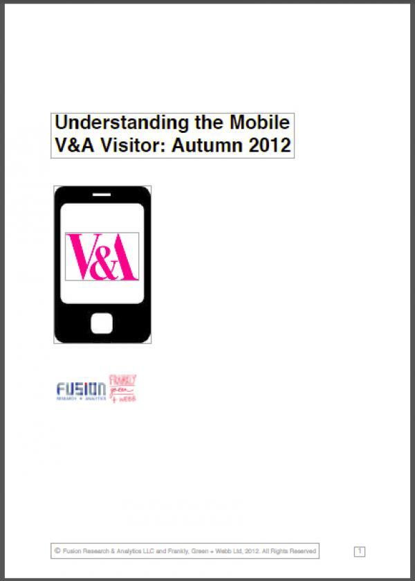 Cover for understanding the V&A Mobile Visitor