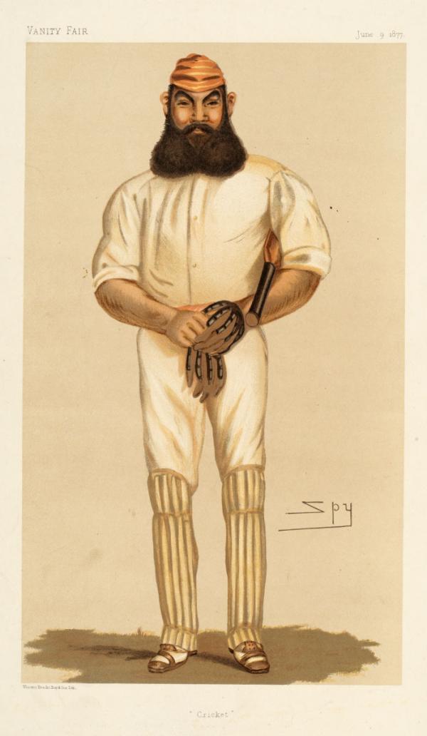 Portrait of W.G. Grace, print, Spy, 1877. Museum no. S.478-2010. © Victoria and Albert Museum, London