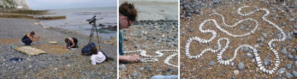 Trying to finish the piece before the tide came in
