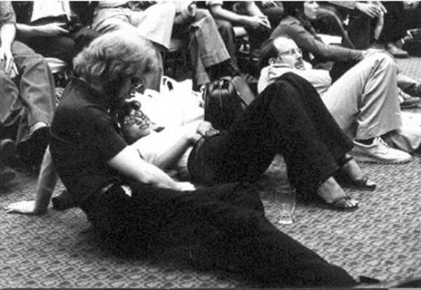Dez Skinn, Barbara Delord and Ian Rakoff at the Birmingham Comic Book Convention, 1974. © Ian Rakoff