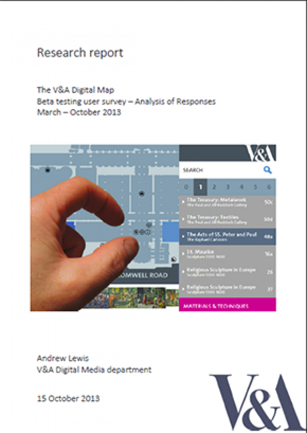 V&A report - user feedback analysis of digital map
