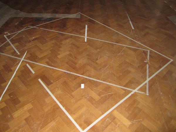 Masking tape remains