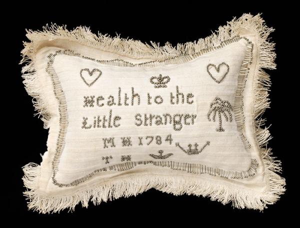 Layette pincushion, unknown maker, 1784. Museum no. B.3-2009. © Victoria and Albert Museum, London