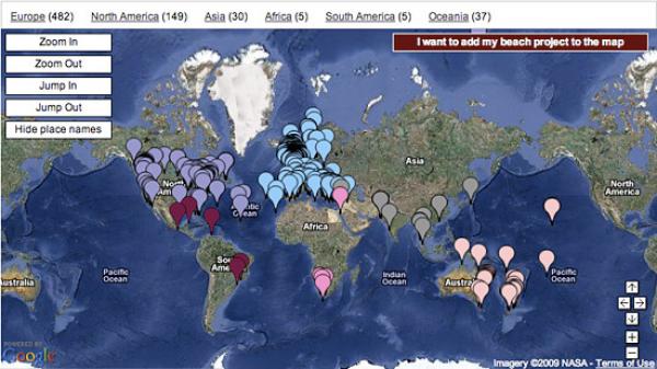 World Beach Map