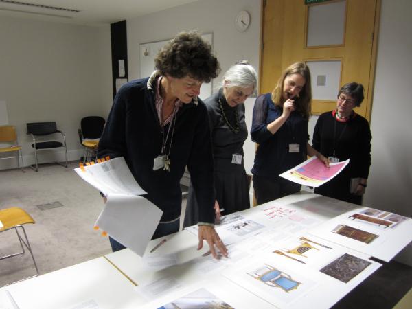 The Subject Parent of our Neoclassicism display considering the labels for the larger furniture objects. label mock-up