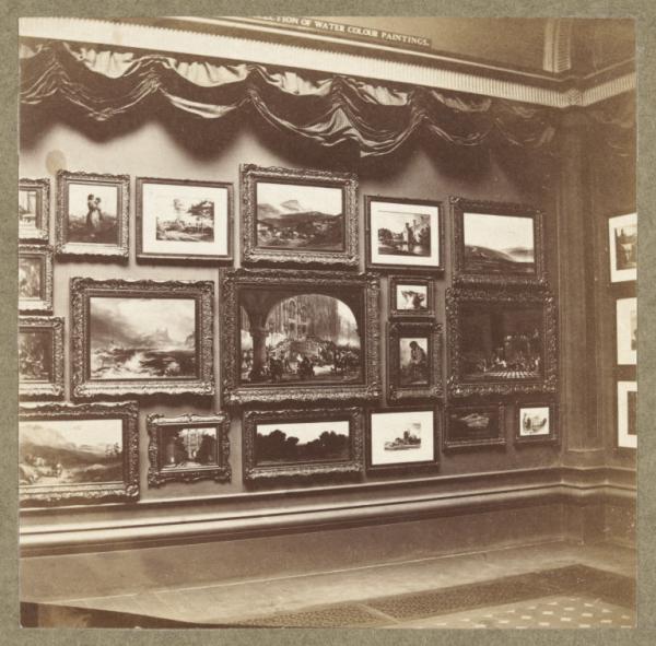 Photograph of the Ellison Gallery of watercolours