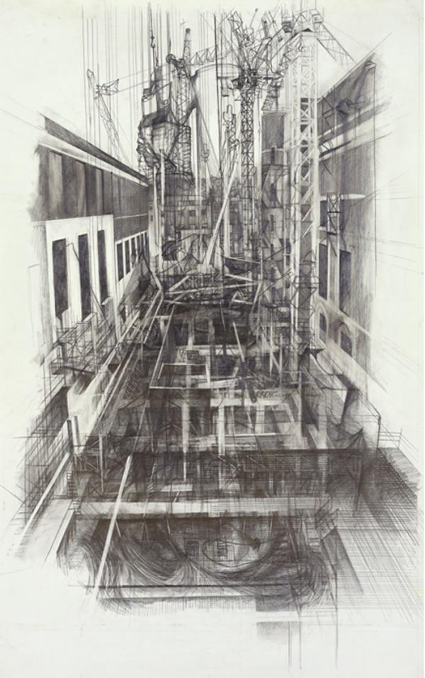 'View from the model room window, view 20', Liam O'Connor. Documentation of a building site at the British Museum. © Liam O'Connor view from model room window