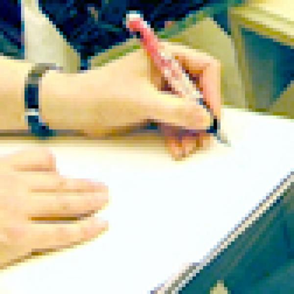 Siân Bowen signing copies of her book 'Gaze' in the V&A shop' - Click to enlarge