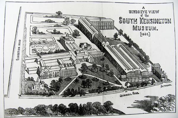 Bird’s-eye view of the South Kensington Museum