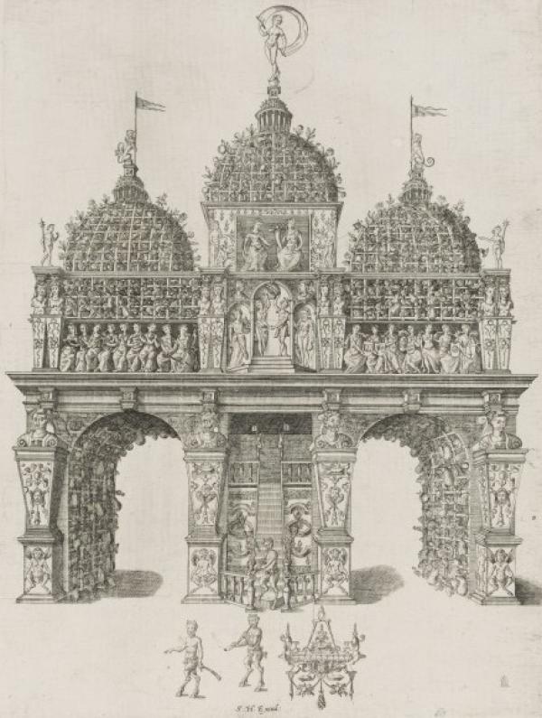 Figure 4. V&A 14011, William Kip after Stephen Harrison, The Arch of the Bower o