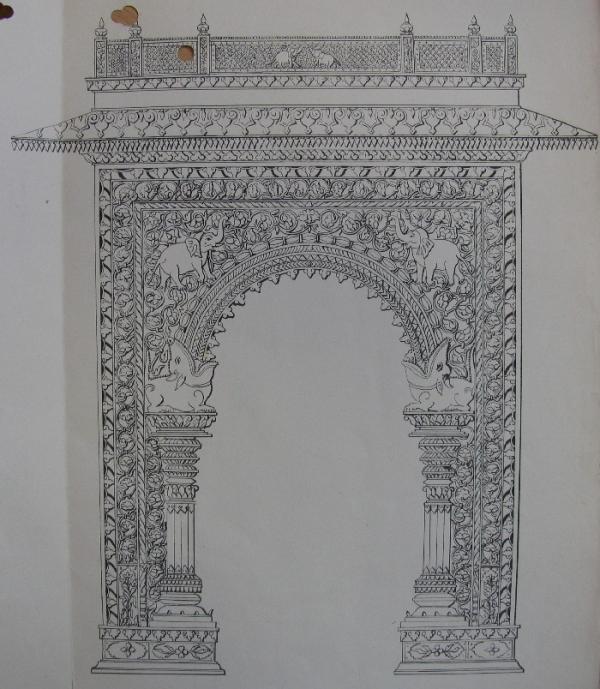 “Rough sketch” of the Gwalior Gateway