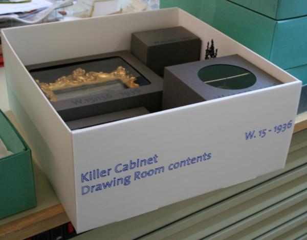 Killer Cabinet parts packed in made-to-measure boxes ready to ship to to the Museum of Childhood and beyond. © Victoria and Albert Museum, London.