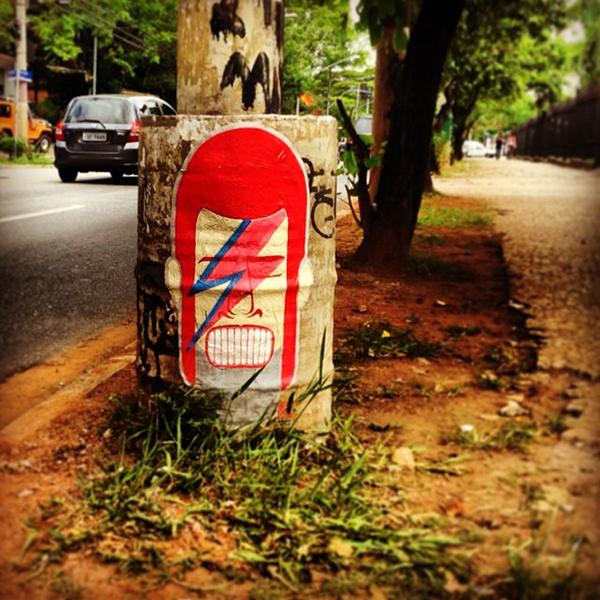 David Bowie themed graffiti in Brazil. © Pedro Sampaio | MIS