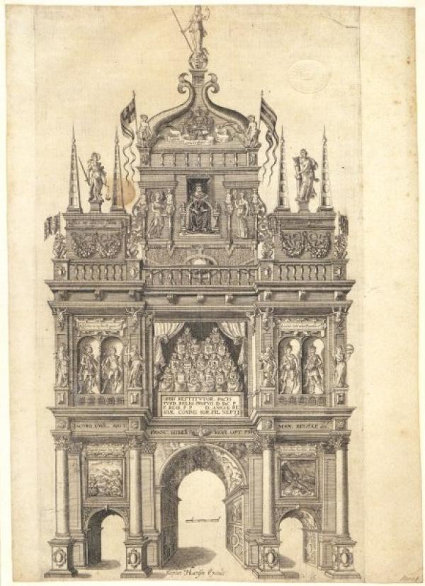 Figure 1. V&A inventory number 14008, William Kip after Stephen Harrison, The Ar