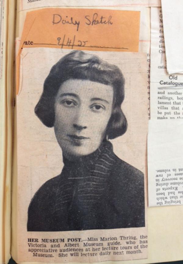Marion Thring, photograph published in the Daily Sketch (9 April 1935)
